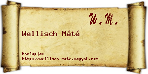 Wellisch Máté névjegykártya